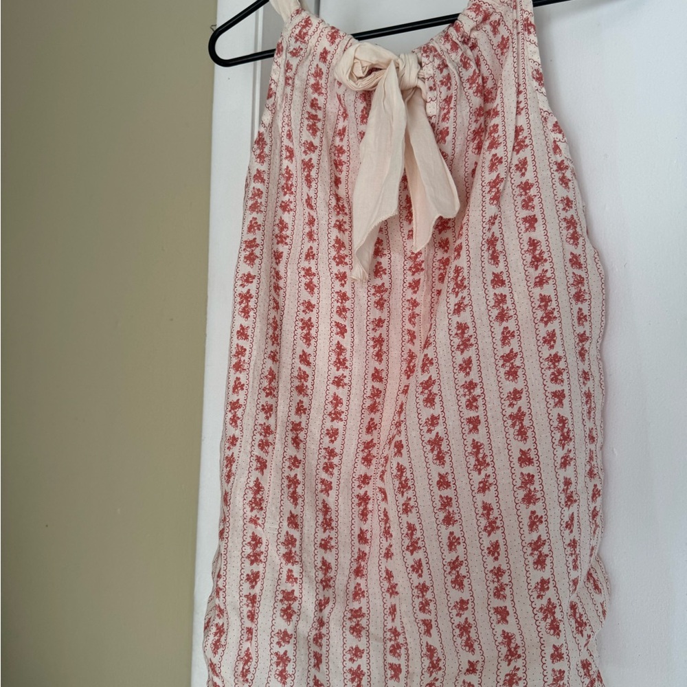 Floral Red and White Women's Skirt